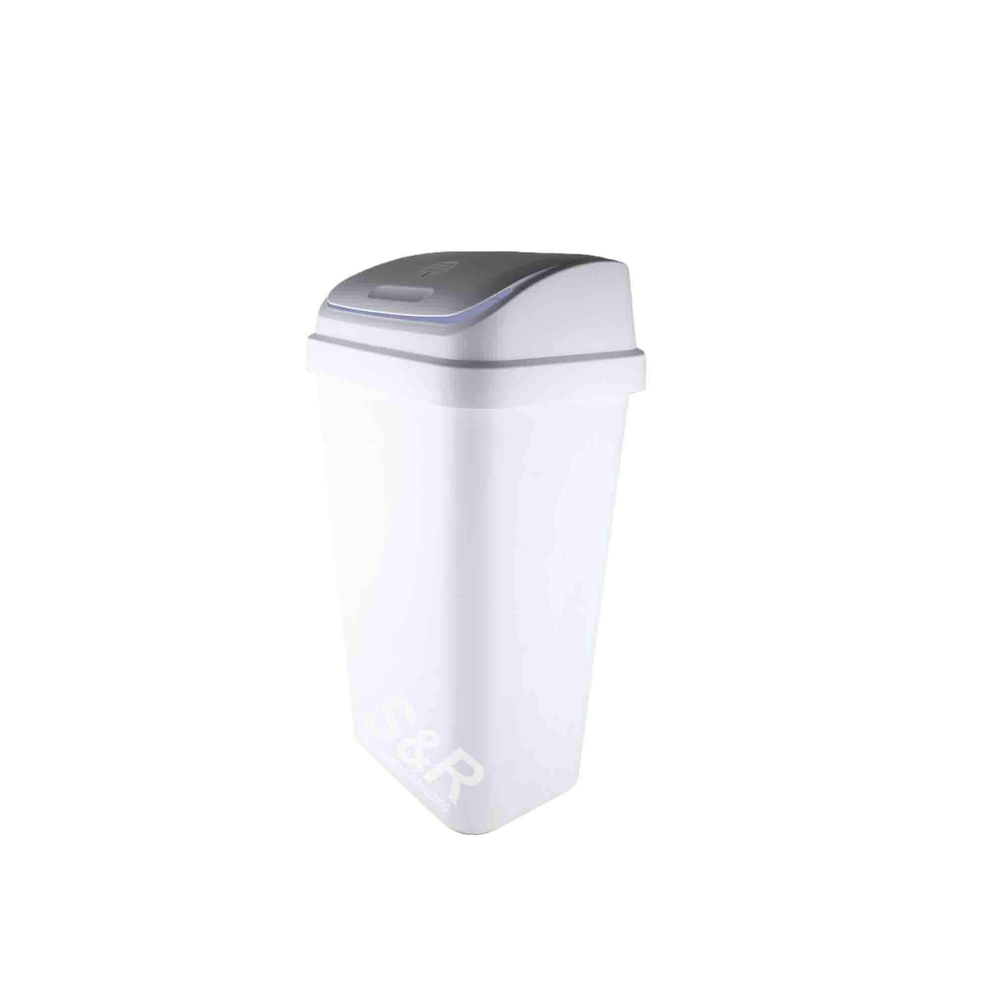 Sterilite Swing Top 49L White Waste Basket 1pc